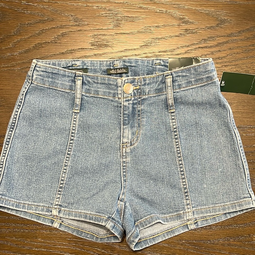 Jean Shorts Denim Super high rise size 00 Wild Fable NWT